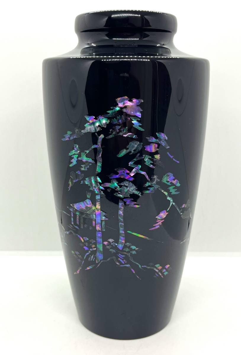 螺鈿細工　花瓶　花器　アンティーク　大型 螺鈿細工 花瓶 花器 アンティーク 大型
